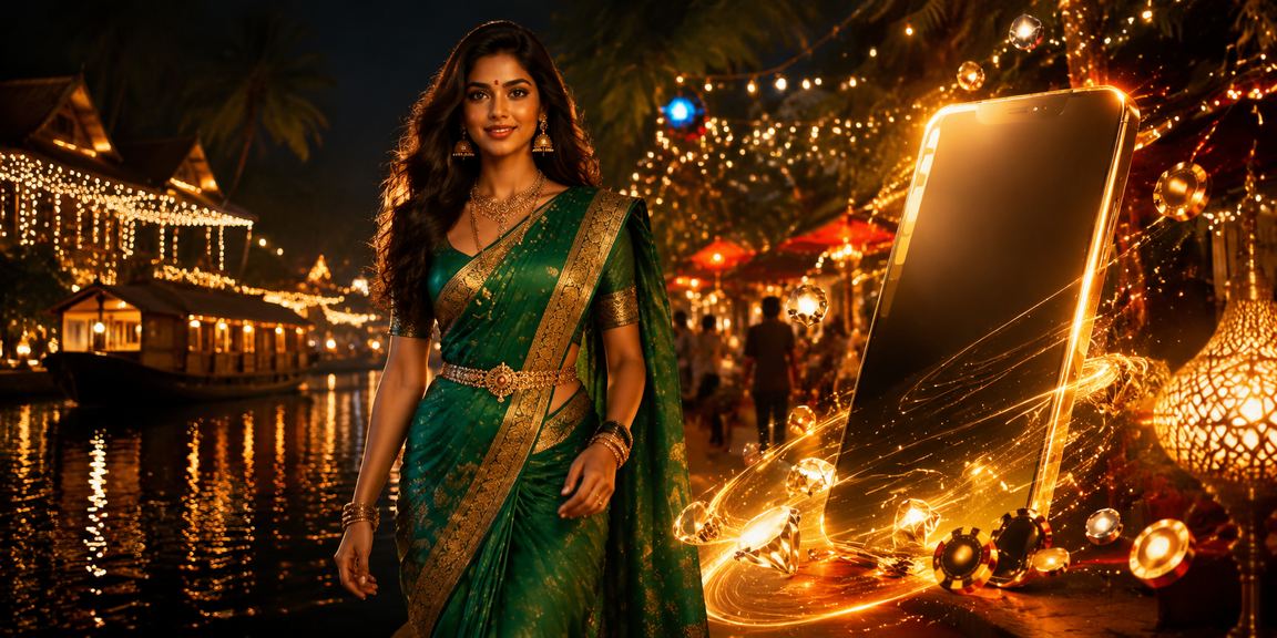Kerala VIP bonus with saree and festive light